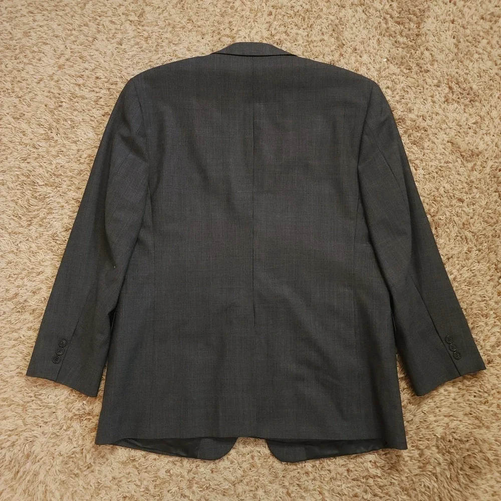 Brooks Brothers 346 Blazer Mens 44R Grey Glen Plaid Two Button Sport Coat